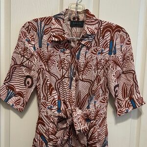 Gracia Dark Red and Pink Dress